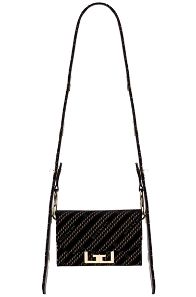 Shop Givenchy Nano Eden Lasered Velvet Bag In Black