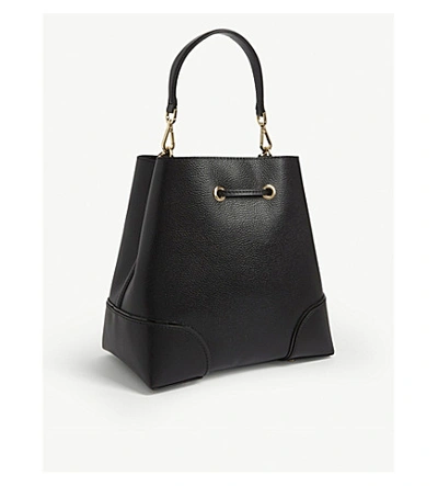 Shop Michael Michael Kors Mercer Gallery Small Leather Bucket Bag In Black