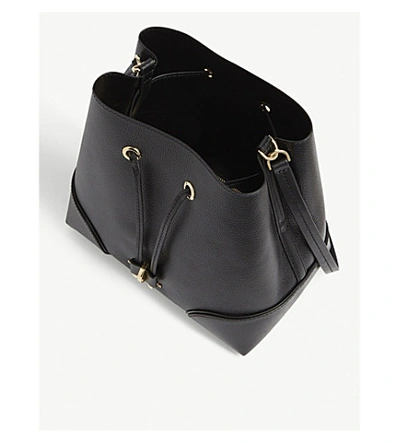Shop Michael Michael Kors Mercer Gallery Small Leather Bucket Bag In Black