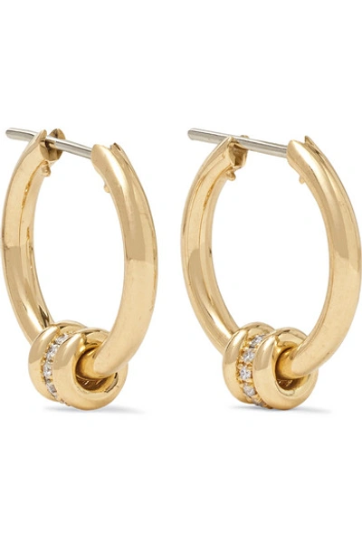 Shop Spinelli Kilcollin Ara 18-karat Gold Diamond Hoop Earrings