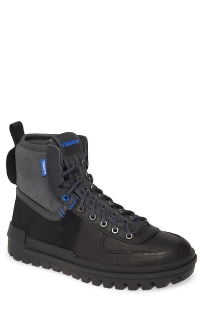 Shop Nike Xarr Water Resistant Sneaker Boot In Black/blue-anthracite