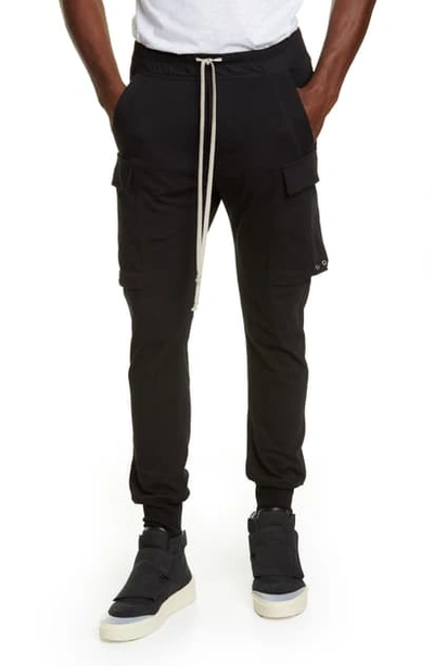 Shop Rick Owens Cargo Jogger Pants In Black