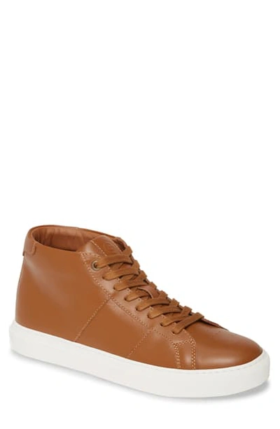 Shop Greats Royale High Top Sneaker In Cuoio Leather