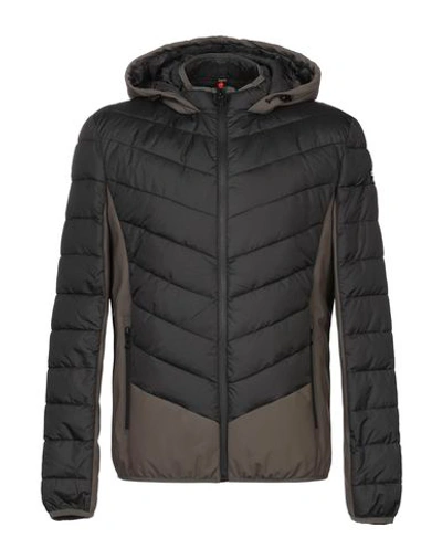Shop Alessandro Dell'acqua Man Down Jacket Black Size 36 Polyester, Polyamide, Elastic Fibres