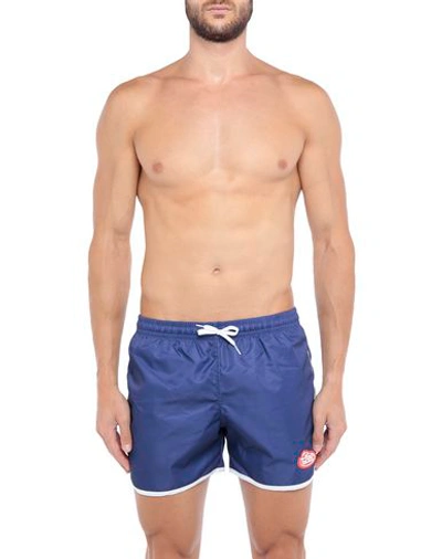 Shop Gcds Man Swim Trunks Blue Size S Polyester