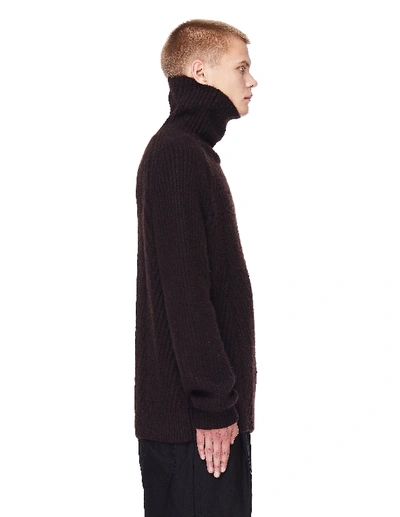 Shop Haider Ackermann Brown Cashmere Invidia Turtleneck Sweater