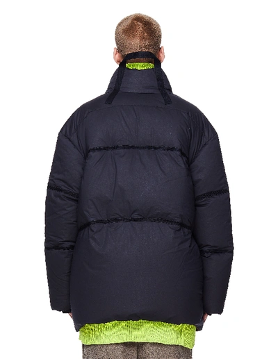 Shop Ziggy Chen Reversible Down Puffer Cotton Jacket In Black