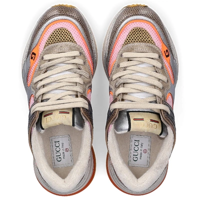 Shop Gucci Low-top Sneakers Ultrapace In Orange