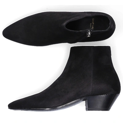Shop Saint Laurent Ankle Boots Jonas 45 Suede In Black