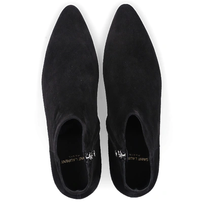 Shop Saint Laurent Ankle Boots Jonas 45 Suede In Black