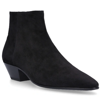 Shop Saint Laurent Ankle Boots Jonas 45 Suede In Black