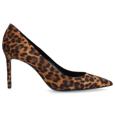 Shop Saint Laurent Pumps Anja 85 In Brown