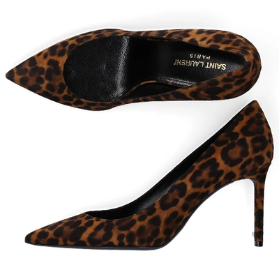 Shop Saint Laurent Pumps Anja 85 In Brown