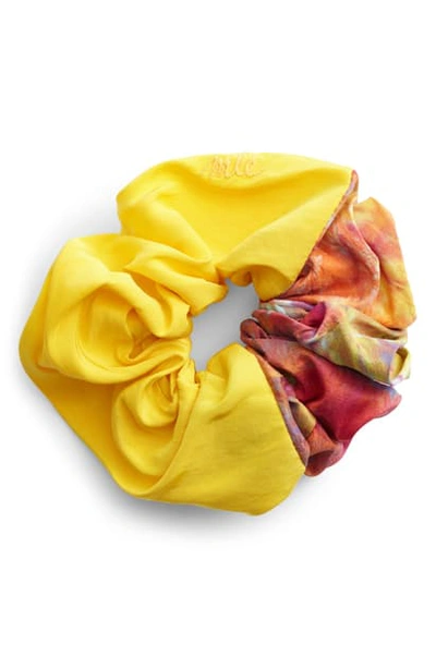 Shop Mle Paradise Colorblock Silk Scrunchie In Tie-dye