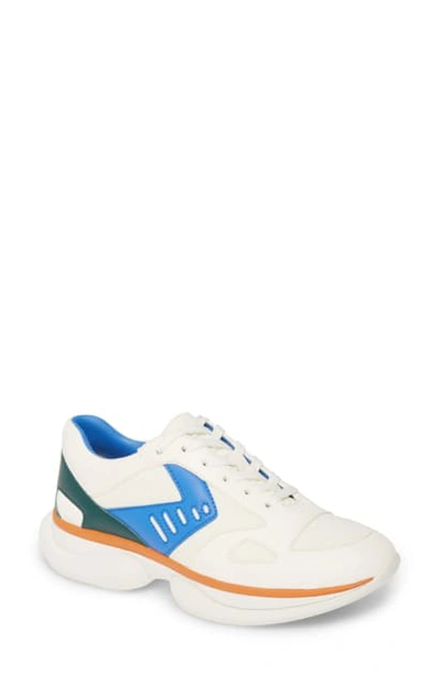 Shop Tory Sport Bubble Lace-up Sneaker In White/ Aerial/ Conifer/ Orange