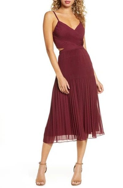 Shop Ali & Jay For The Gram Chiffon Midi Dress In Mulberry