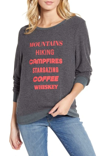 Shop Wildfox Camp List Baggy Beach Sweatshirt In Night