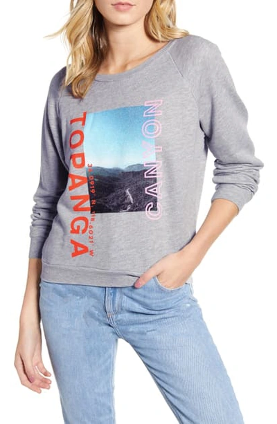Shop Wildfox Topanga Canyon Fiona Sweatshirt In Heather