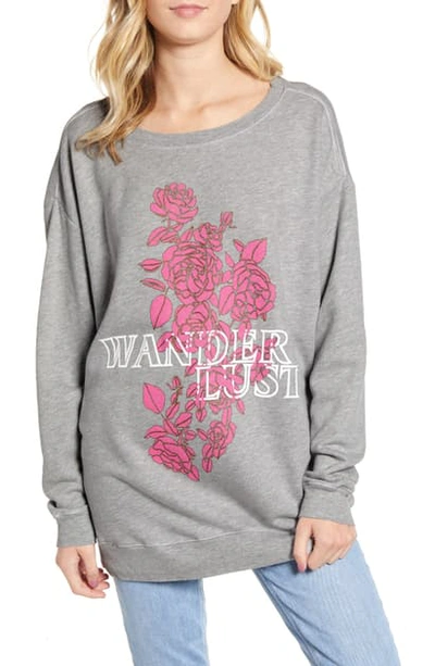 Shop Wildfox Wanderlust Roadtrip Graphic Sweatshirt In Vanilla