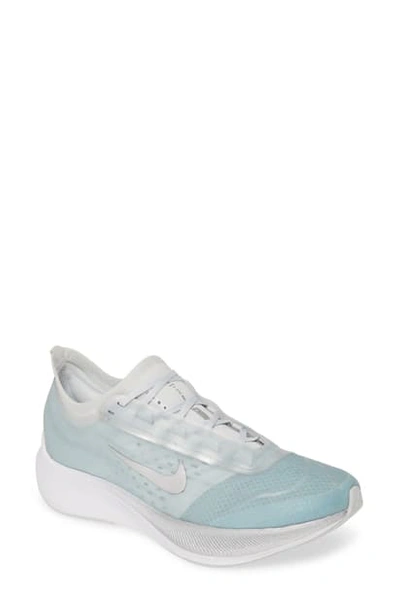 Shop Nike Zoom Fly 3 Running Shoe In Ocean Cube/ Silver/ Platinum