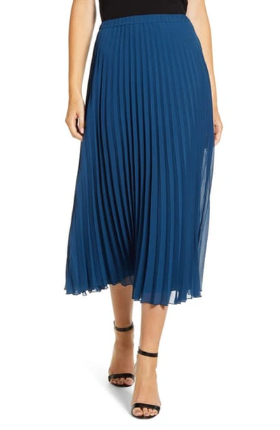 Shop Anne Klein Pleated Maxi Skirt In Spruce