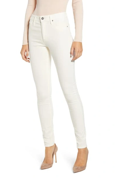 Shop Ag The Farrah High Waist Velvet Jeans In Ivory Dust