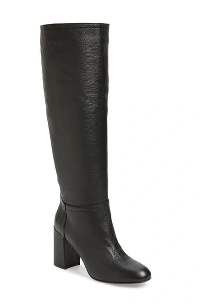 Shop Agl Attilio Giusti Leombruni Perfect Pairs Tall Block Heel Boot In Black Tumbled Leather