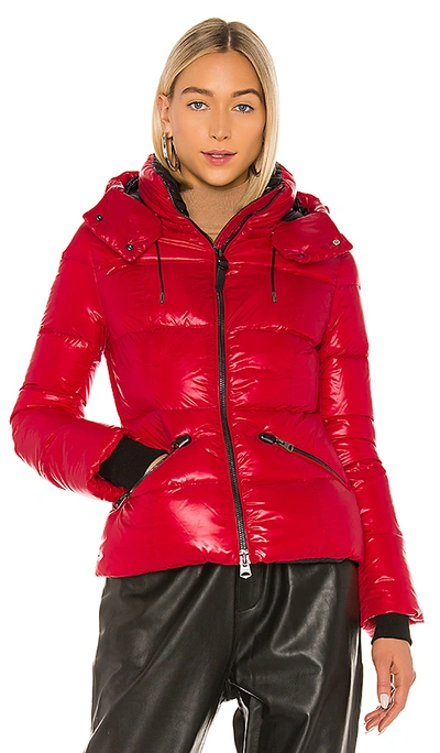 Shop Mackage Madalyn Puffer Jacket In Red