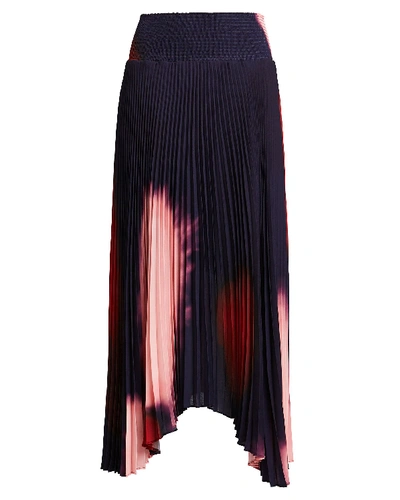 Shop A.l.c Sonali Pleated Tie-dye Skirt In Multi