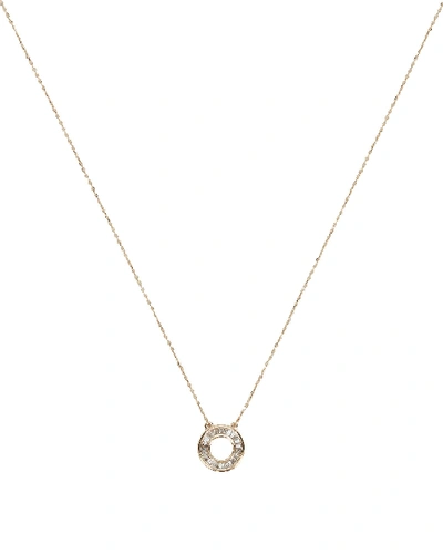 Shop Adina Reyter Baguette Circle Necklace In Gold