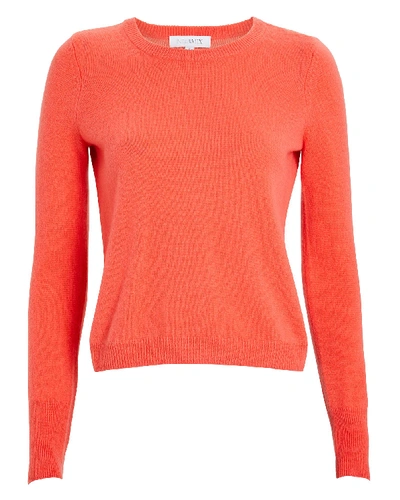 Shop Intermix Valencia Cashmere Crewneck Sweater In Pink