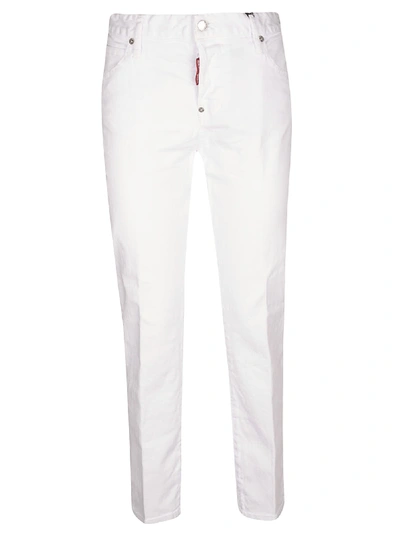 Shop Dsquared2 Cropped Jeans In White