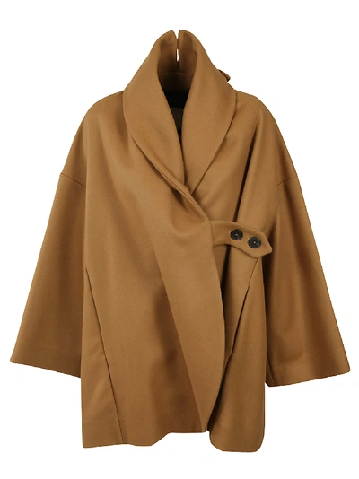 Shop Antonio Marras Buttoned Cape In Camel