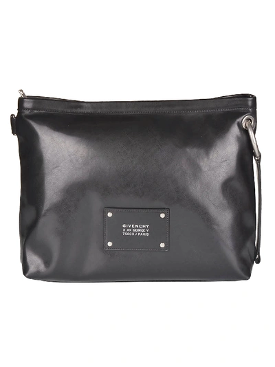 Shop Givenchy Logo Tag Shoulder Bag In Black