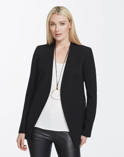Shop Lafayette 148 Plus-size Finesse Crepe Miranda Jacket In Black