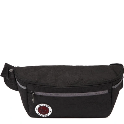 Shop Alexander Mcqueen Black Nylon Belt Bag With Logo Patch Fw 2019
