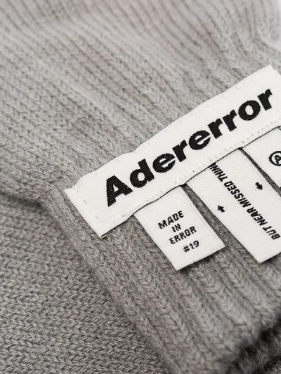 Shop Ader Error Grey Logo Patch Wool Gloves