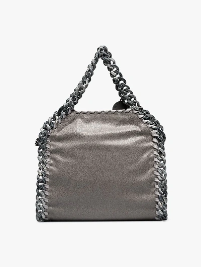 Shop Stella Mccartney Grey Falabella Mini Tote Bag