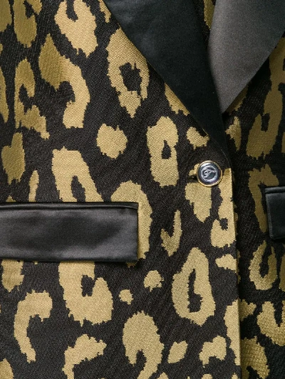 Shop Temperley London Josie Leopard-jacquard Coat In Black