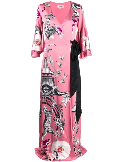 Shop Temperley London 'euphoria' Wickelkleid Aus Seide In Pink