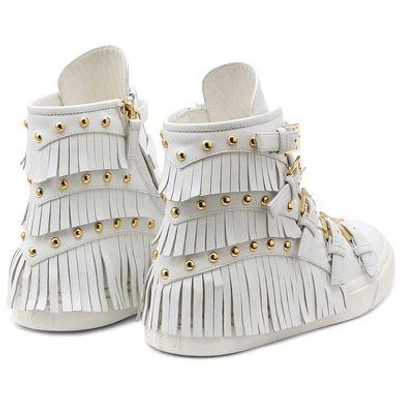 Shop Giuseppe Zanotti Amber Sneakers In White