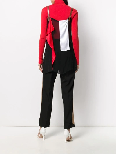 拼接设计垂坠上衣