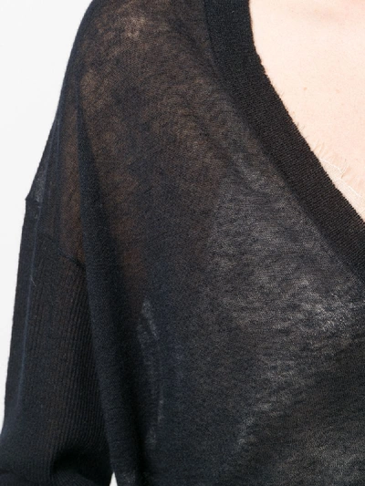 Shop Iro Deep V-neck Sweater In Black