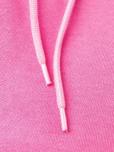 Shop Msgm Logo Printed Hooded Sweatshirt In Pink