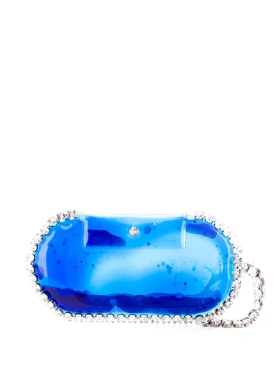 Christopher Kane Crystal embellished Large Pvc Clutch Bag In Blue ModeSens