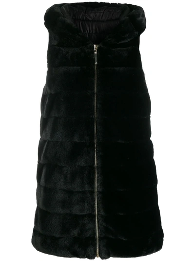 Shop Blugirl Faux Fur Gilet In Black