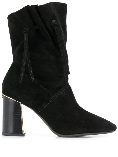 Shop Tory Burch Pointed Toe Boots In Black