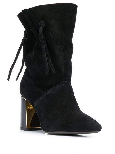 Shop Tory Burch Pointed Toe Boots In Black