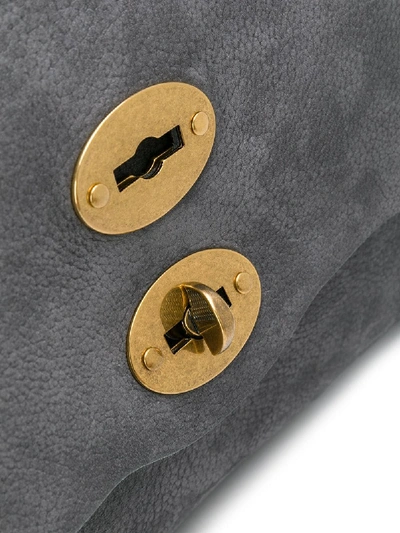 Shop Zanellato Jones Postina Leather Handbag In Grey