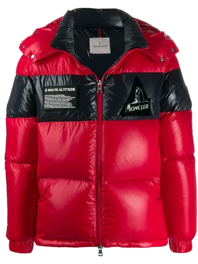 Shop Moncler Gary Down Coat In Red